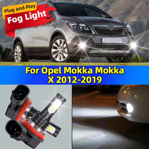 2x Front Fog Light Accessories LED Bulb 20000LM Ultra Bright Lamp For Opel Mokka Mokka X 2012-2019 2
