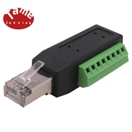 RJ45 Screw Terminal Connector RJ45 Solderless 8-Pin Terminal Block Adapter