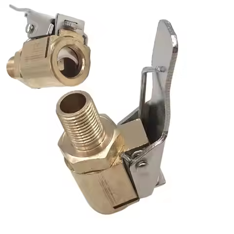 Tire Air Pump Chuck For Car Tire Air Chuck Inflator Pump Valve Connector Clip-on Adapter Brass Auto 