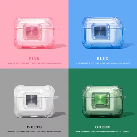 Transparent Case For Airpods 4 2024 Air Pods 3rd Generation Earphone Switch Lock Headphone Protectiv