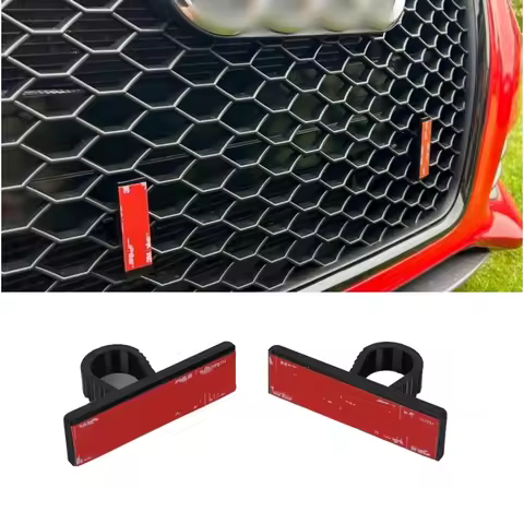 2Sets For Audi RS Grille Number Licence Plate Holder Honeycomb Clips Car Accessories Grille Number L