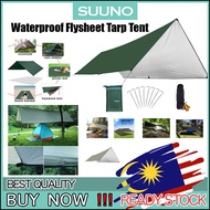 (3m x 6m) Flysheet Waterproof Tarp Tent Outdoor Camping Sun Shelter Canopy