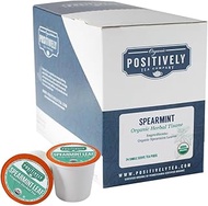 Organic Positively Tea Company, Spearmint Herbal Tea, K-Cup Compatible, 24 Pods