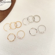 meisha888 5Pcs/set Fashion Jewelry Rings Set Metal Hollow Round Opening Women Finger Ring For Girl L