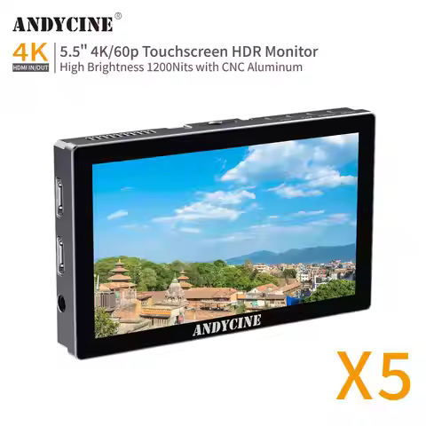 Andycine X5 5.5" High-Brightness 4K HDMI Aluminum Housing Touchscreen Monitor