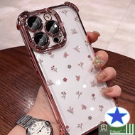 CDCsimpleCute Casing Elegant Flower Plating Casing For OPPO A5 A3 Pro 5G A3X A80 A60 A40 A76 A36 A78