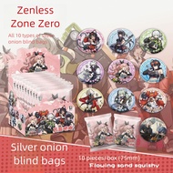 Zenless Zone Zero Silver Onion Badge Blind Bag 107x96x107mm, Contains 10 Pcs 75mm Anime Tinplate Dua