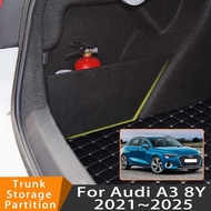 Suitable for  Audi A3 8Y 2021~2025，Car trunk side partition Lightweight Release space