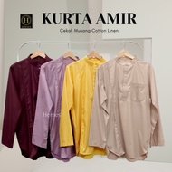 KURTA AMIR KURTA LELAKI COTTON LINEN KURTA SELESA BAJU KURTA LELAKI BY HERNES