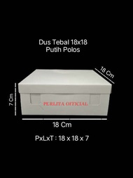 Dus Nasi Tebal 18x18 Putih Polos