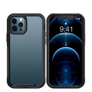 [MojoSkins] Anti Drop iPhone 13 Pro Max iPhone 12 Pro Max 12 Pro 11 PC+TPU Military Shock Absorption Transparent Rubber Case