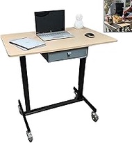 BETTER HABITAT Mobile Height Adjustable Home Work Desk, Weatherproof, Use Indoor or Outdoor! 36"x24", Adjusts 30"-55" Gardening Table, Work Bench, Bar Cart, Home Office Desk, Grill Table