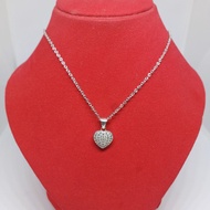 kalung+liontin Dewasa perak silver925 model Love Lapisan emas putih