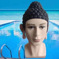 [mojotorw7] Swimming Cap Latex Swim Cap Headgear Bathing Cap Ear Protection for Braids Locks