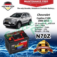 Münster Robust MF CMF N70Z | N70ZR | NX120-7R | 95D31R (75AH) Car Battery Bateri Kereta Chevrolet Ca