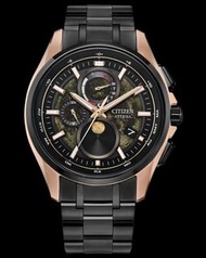 CITIZEN ATTESA HAKUTO-R COLLABORATION LIMITED EDITION BY1009-64Y WATCH  Eco-Drive BY1009-64Y 月相錶盤黑色鈦金屬光動能男士手錶 限量版