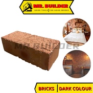 (KLANG VALLEY ONLY) MR. BUILDER Common Bricks Dark Colour Batu Bata Merah Brick Garden Decoration Wall Building Material