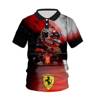 Xzx180305 2024 F1 Racing 3D Print F1 Ferrari 2024 Summer Street Fashion T-shirt Mens Red Short Sleev
