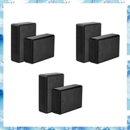 Yoga Blocks 6 Pack,23X15X7.6cm High Density EVA Foam Yoga Block Exercise Bricks,Eco Friendly & ,Blac