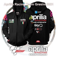 🏁 Sweater Zipped MotoGP Aprilia Racing Team Gresini 2022 Moto GP Super Premium Hoodie Baju Sejuk Lelaki Perempuan Hoodi motorcycle accessories motorcycle jacket Top Motor