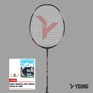 YOUNG Y-FLASH 90 (3U/4U) BADMINTON RACKET & FOC YONEX BG6 STRING & PU GRIP