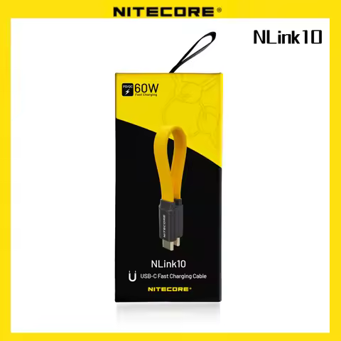 NITECORE 60W Fast Charge Cable NLink10 Type-C Magnetic Cable Storage USB-C 7CM Short Dual for Flashl