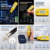 Handheld SMD Tester Auto-Identify Resistor Capacitor Diode Continuity Check DC 36V Meter Gold-Plated