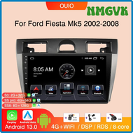 NMGVK 8GB + 128GB Android 13 Radio สำหรับ Ford Fiesta Mk5 2002 2003 2004เครื่องเสียงรถยนต์2005-2008เครื่องเล่นมัลติมีเดียรถยนต์สเตอริโอออโต้จีพีเอสนำทางอัตโนมัติ GLHFC