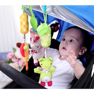 Cute Animal Mobile Phone Hanging Cart Crib Shaking Rainbow Sound Soft Cloth