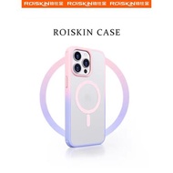 Roiskin適用蘋果手機殼磁吸款Magsafe防摔16蘋果14新款13漸變色11磨砂透高級感小眾iphone15promax手機殼輕奢