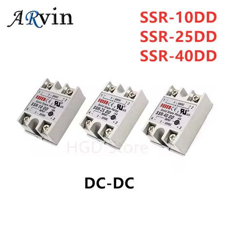 Solid State Relay SSR-10DD SSR-25DD SSR-40DD 10A 25A 40A AC Control DC Relais 3-32VDC TO 5-60VDC SSR