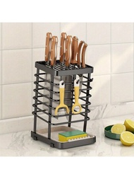 1入組刀架廚房刀架收納組織器，多功能收納刀座，適用於廚房刀具展示組織