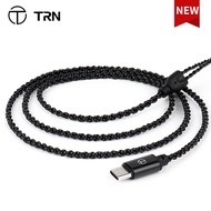 TRN A6 Type C Earphones  Cable Upgraded Silver Plated With  for TRN MT1 VXPRO BAX KZ ZS10 ZSX ZSN PRO ASX C12 C16 AS16 ZAX EDX