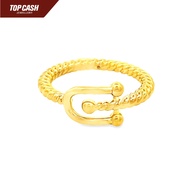 Top Cash Jewellery 999 Gold Horseshoe Design Ring