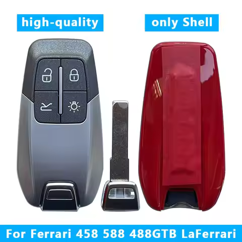 NH KEY For 2014-2020 Ferrari 458 588 488GTB LaFerrari 4 button Remote Fob Car Key Shell Case Cover C