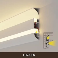 Ceiling Top Corner Aluminum Profile PC Diffuse Channel Up Down Luminous Surface Mounted Wall Washing