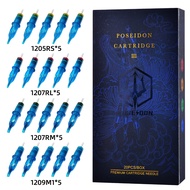 POSEIDON Tattoo Needle Cartridge 20PCS/Box Tattoo Needle RS/RM/RL/M1 Mix Size Cartridge Tattoo Needl