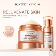 SKINTIFIC Retinol Skin Renewal Set- Retinol Serum 20ml + Retinol Cream Moisturizer 30g Kulit   Wajah
