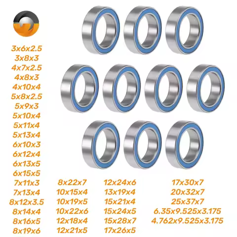 MR128-2RS 8x12x3.5mm Bearing 5/10Pcs Miniature Ball Bearing 6700RS 6701RS 688RS ABEC-7 Blue Rubber S