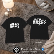KATUN Stil Krazy Brazy T-Shirt Wanita & Men's Soft Combed Cotton 24s