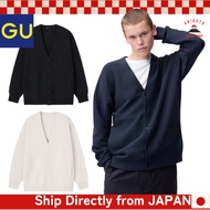 GU Men's Washable V-Neck Cardigan【Direct from Japan】