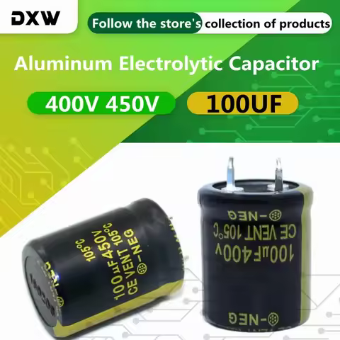 2-5PCS/Lot 100UF 400V 450V Aluminum Electrolytic Capacitor Audio High Quality Aluminum Capacitor