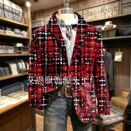 Blazer Men's Blazer Flat Collar Blazer