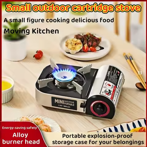 Miniature Small Cartridge Stove, Vehicle-Mounted Gas Stove, Gas Card Stove, Outdoor Stove, Portable 