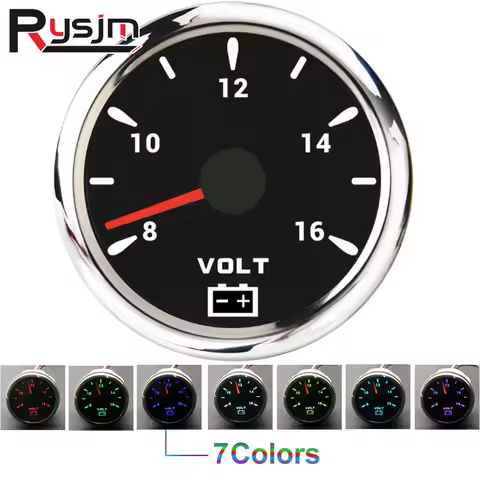 HD 52mm Digital Pointer Car Boat Voltmeter Auto Volt Indicator Voltage Gauge 12V/24V Car Volt Gauge 