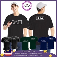 [70% Mega Sales ] Squid Game Baju Tshirt Lelaki Men Clothes Baju Viral 100% Cotton Baju Unisex Round