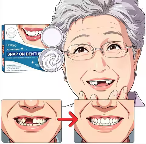 Adjustable False Teeth Set Snap On Dentures Protect Smile Enhance Dental Aesthetic, Portable Braces 