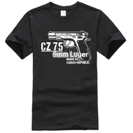 T-shirt 2022 Hot sale Fashion CZ 75 9mm Luger pistol weapon Sniper Czech handgun automatic Military 