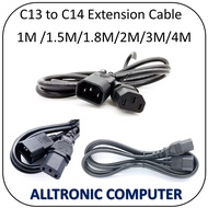 C13 to C14 Power Cable IEC 1M / 1.5M / 2M/ 3M/ 4M Extension Cable Cord /AC Power Cords / C13 C14