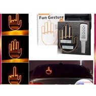 DACD Gesture Light With Remote Control Middle Finger Led Light For Rear Window Hand Gesture Sign Lig
